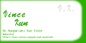 vince kun business card